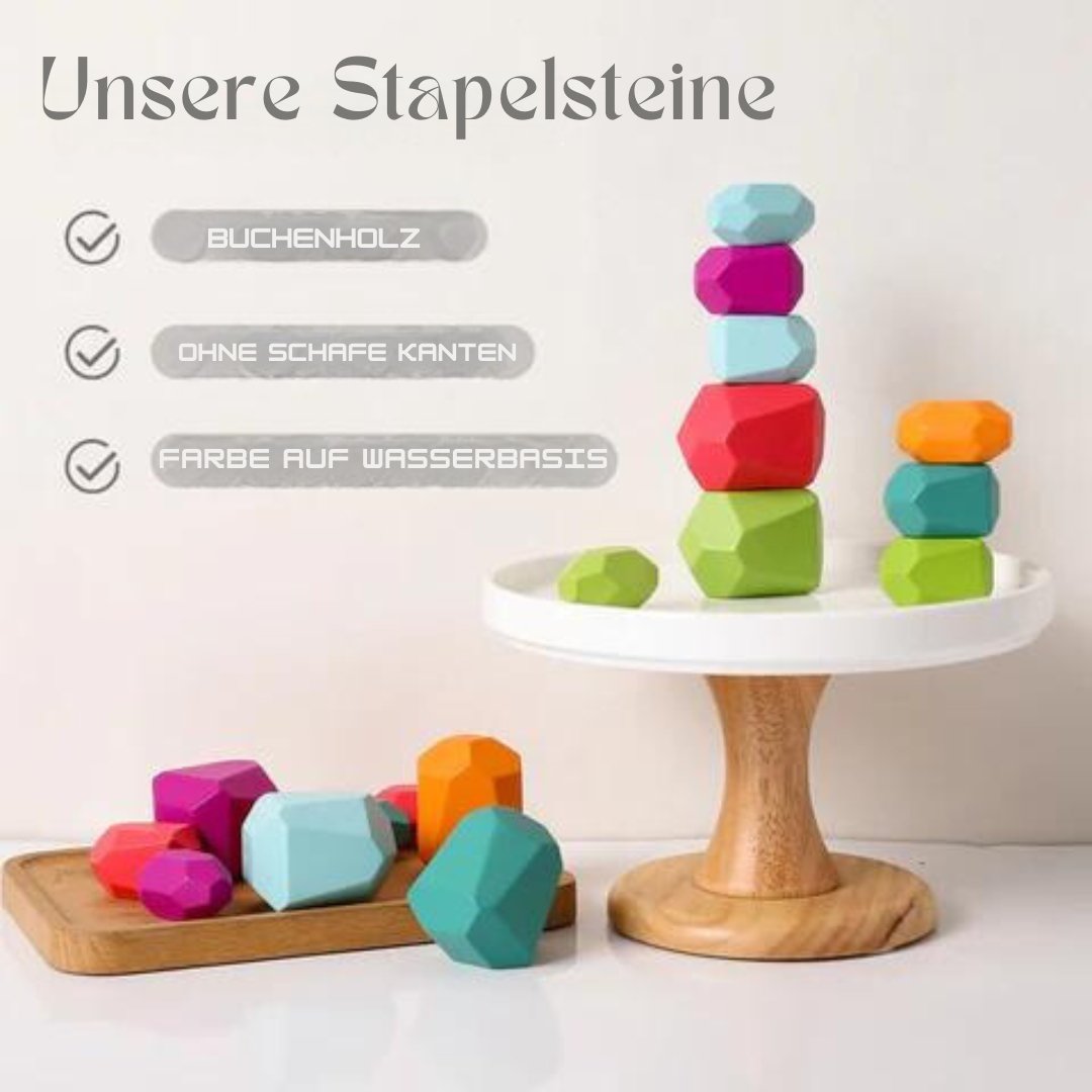Stapelsteine aus Holz - Malaui - Hochwertiges Spielzeug und Zubehör für Babys und Kinder
